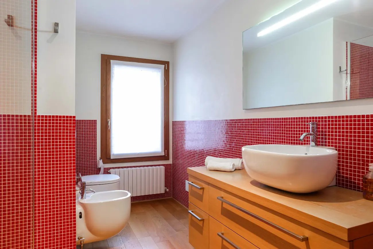 Bathroom shower, sink