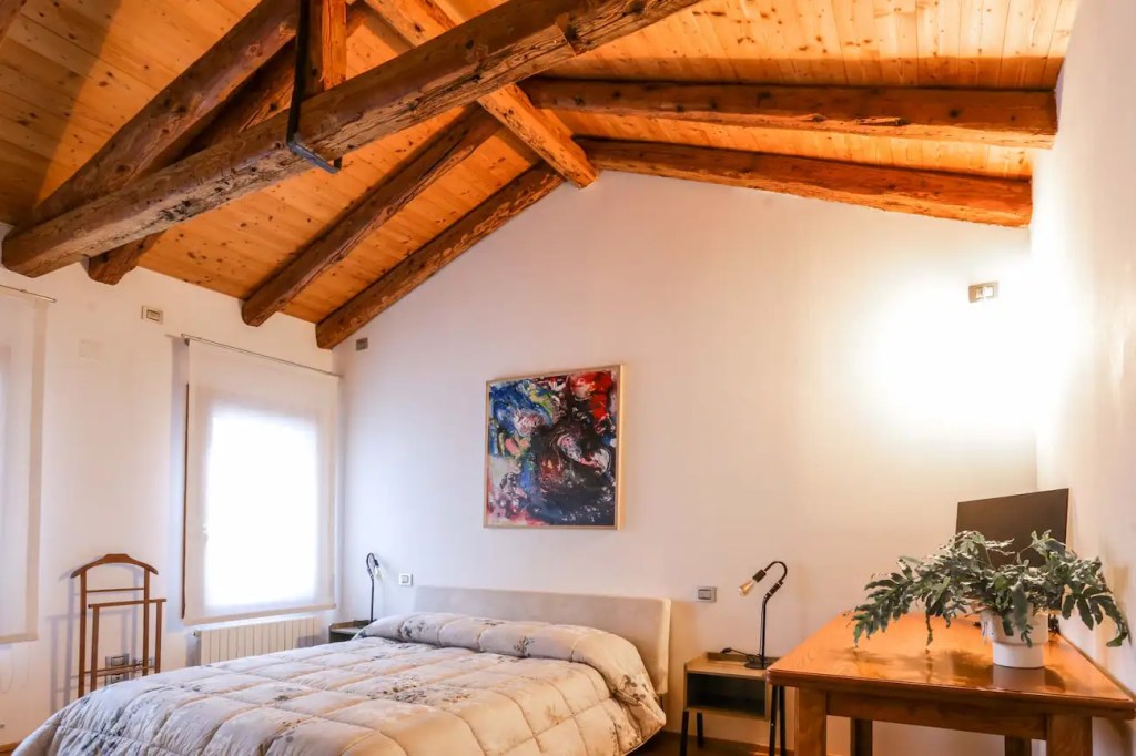 Master bedroom and desk