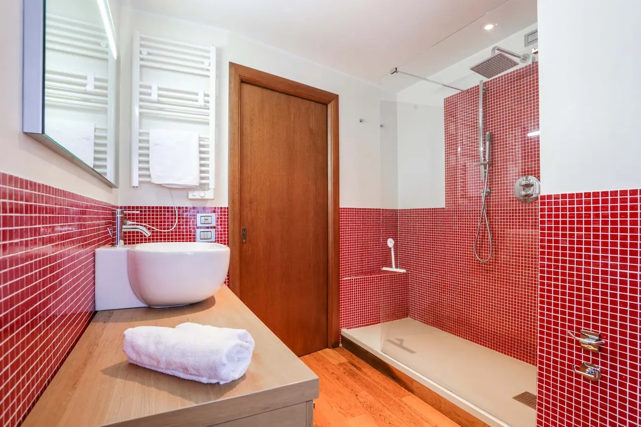 Bathroom, large shower