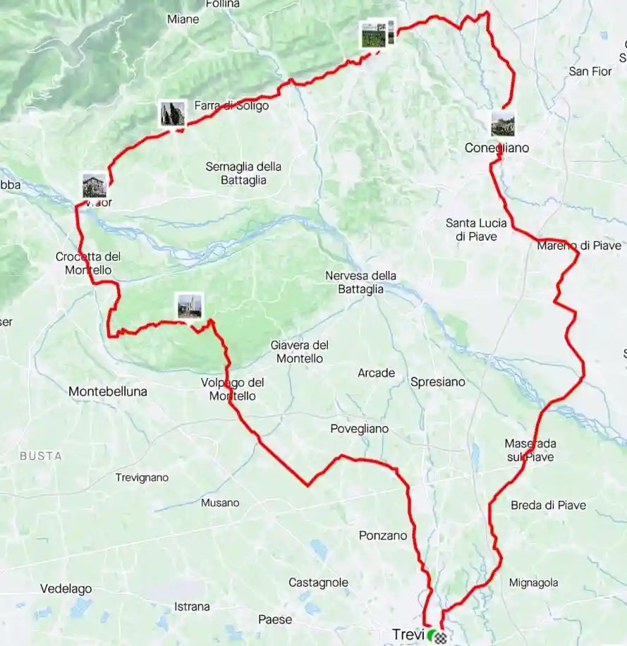 Strava Prosecco Hills route